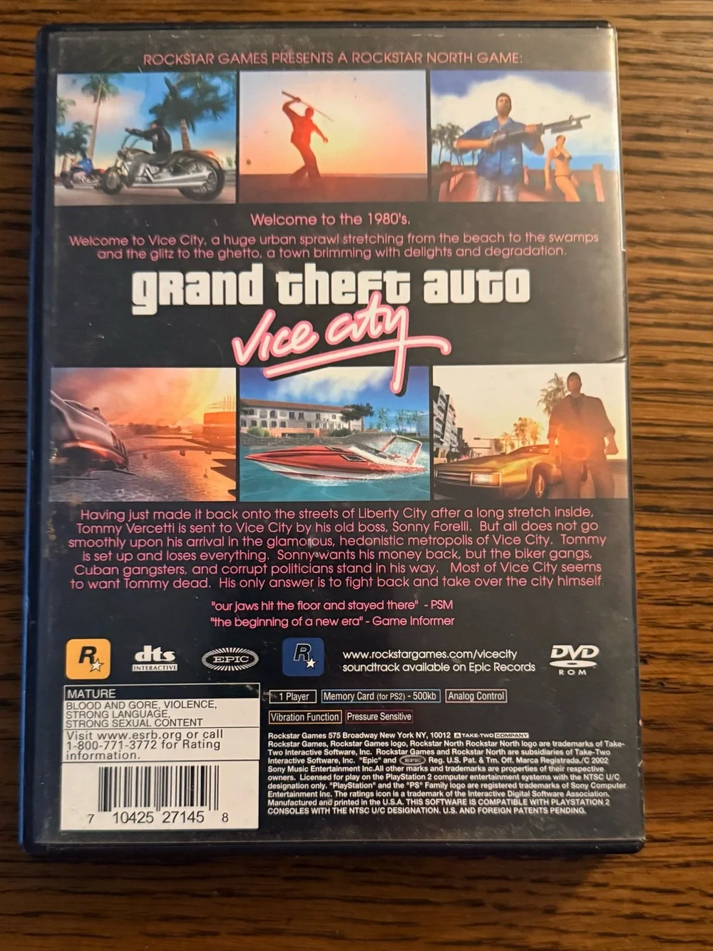 Grand Theft Auto: Vice City (PlayStation 2) - Black CASE ONLY